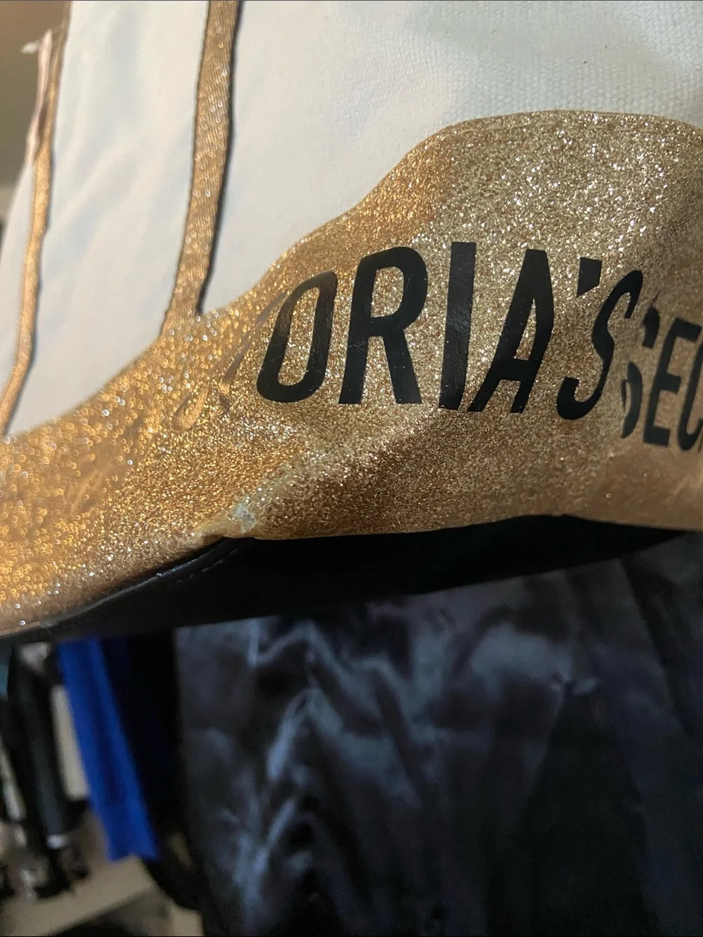 NWT VS Tote with Gold Glitter Trim. Has been in storage for years!🤯